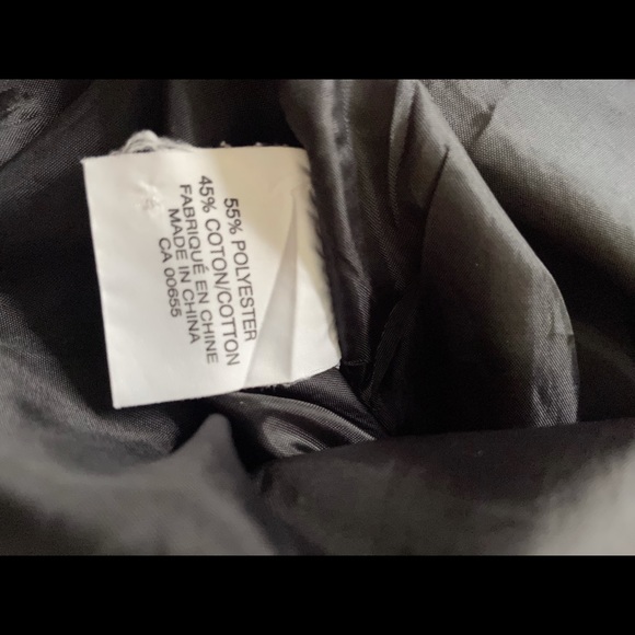 ☔️ Classy charcoal raincoat with discrete plaid pattern size Large - Picture 7 of 7